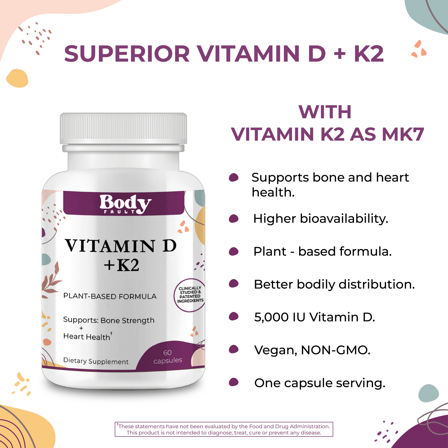 Vitamin D + K2 60CT